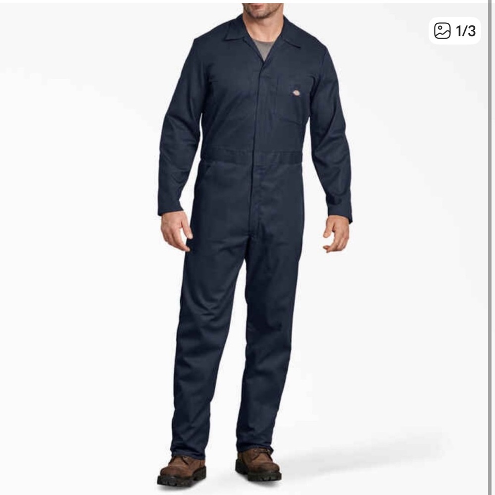 MED- Dickies Flex Temp Control Coverall in Dark Blue